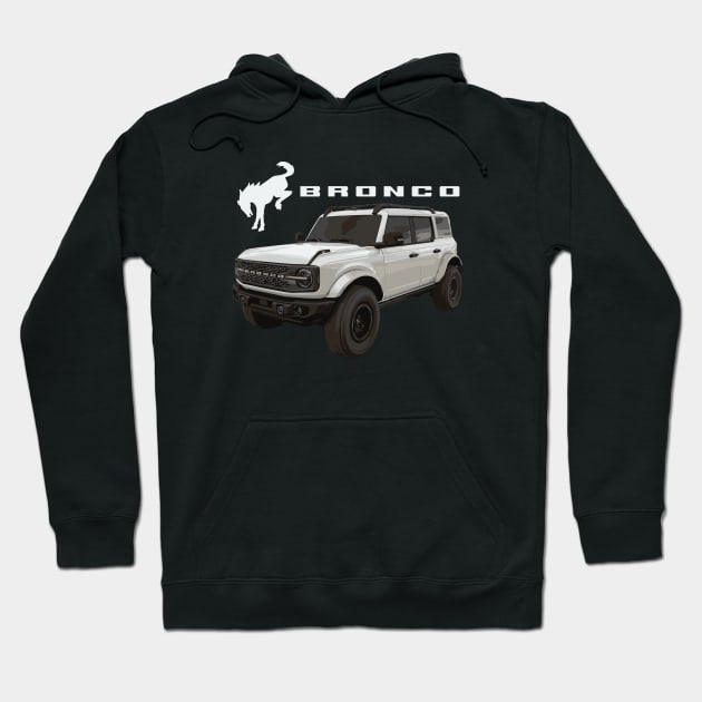 white bronco badlands 4x4 ford Hoodie by cowtown_cowboy